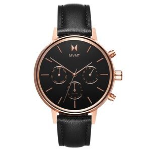 MVMT Ladies Nova Black Leather Watch